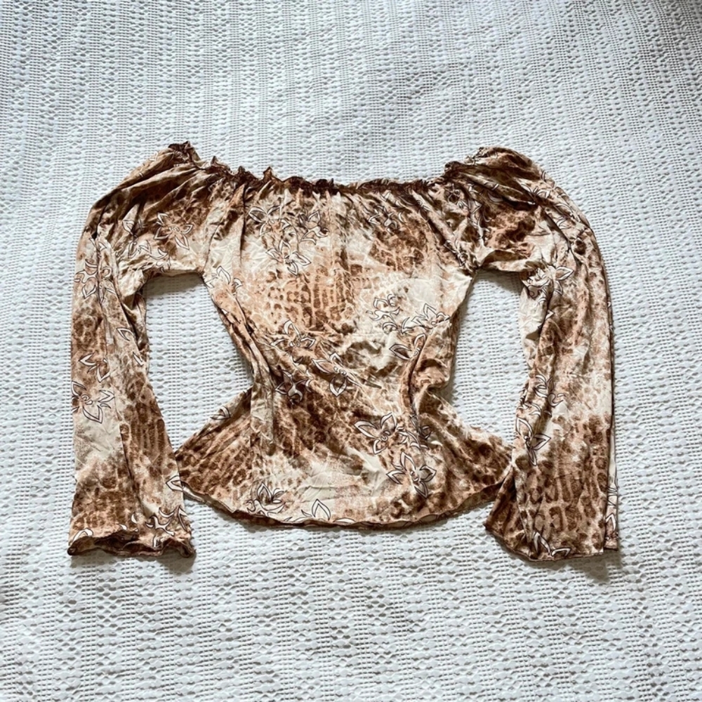 brown leopard print long sleeve